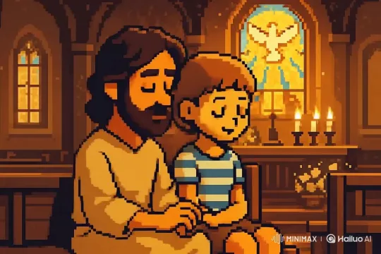 Jesus and Lucas' Sacred First Communion in Church – AI Generated Video | Hailuo AI