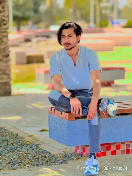 Young Couple Shares Quiet Moment in Golden Hour Park – AI Generated Video | Hailuo AI