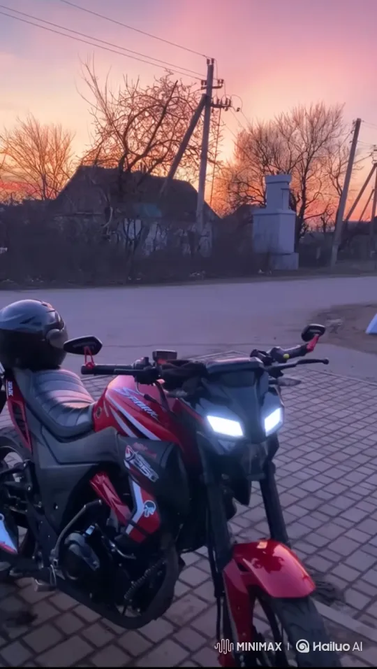 Motorcycle Sunset to Epic Earth View from Space – AI Generated Video | Hailuo AI