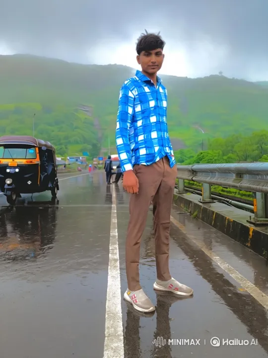 Young Man Meets Elderly Gentleman on Rainy Road – AI Generated Video | Hailuo AI