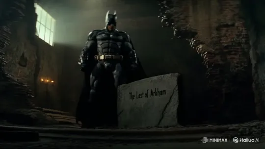 Batman Destroys 'The Last of Arkham' Stone Slab – AI Generated Video | Hailuo AI