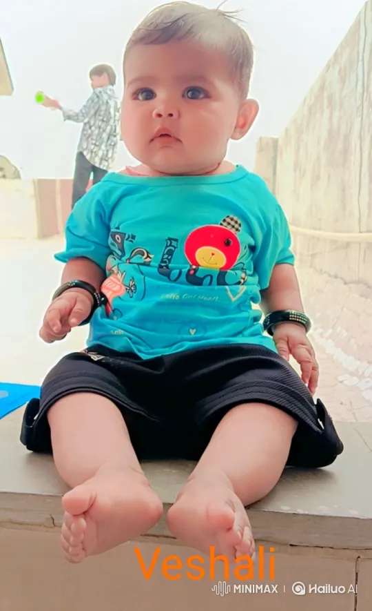 Baby's Serene Smile Captured in Close-Up – AI Generated Video | Hailuo AI