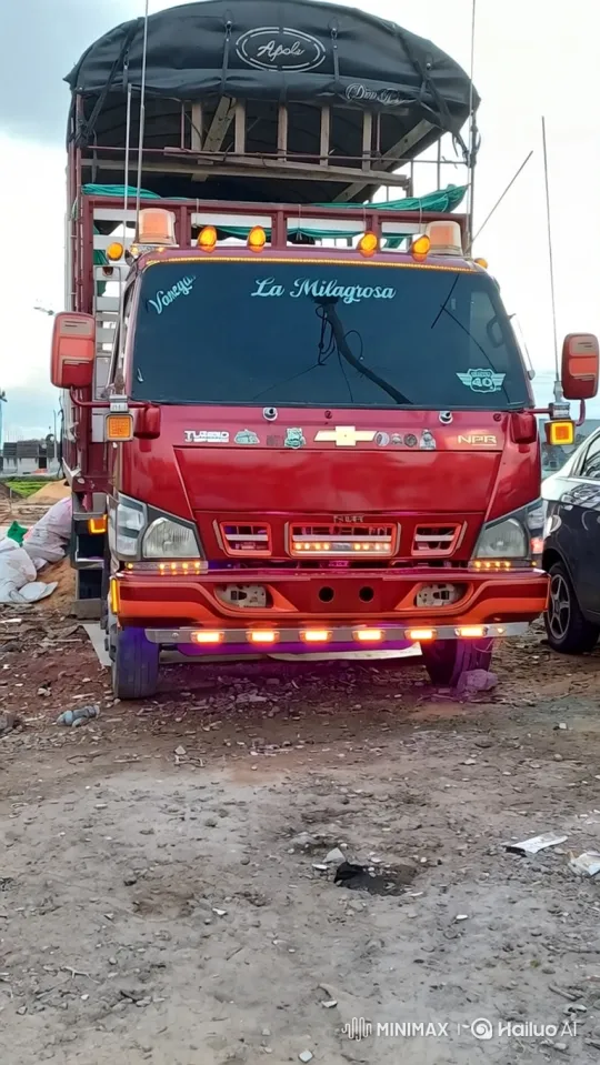 Custom Red Truck with Modified Suspension System – AI Generated Video | Hailuo AI