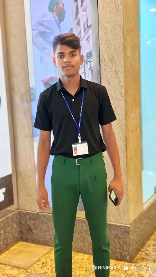 Young Man with Focused Modi Poster Behind – AI Generated Video | Hailuo AI