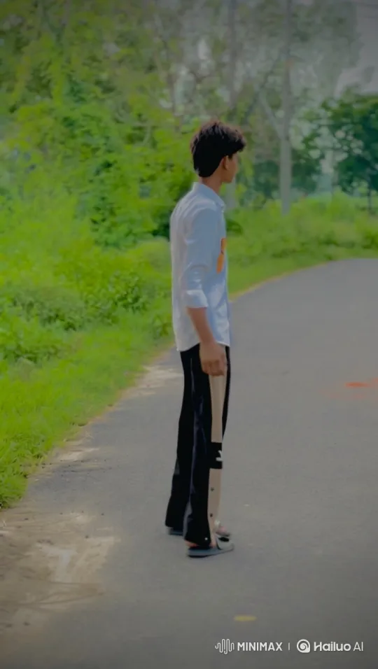 Young Man Meets Man Resembling Modi on Rural Road – AI Generated Video | Hailuo AI
