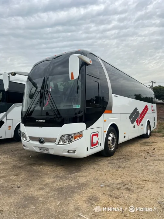 Modern Coach Bus Simulates Air Suspension Lowering – AI Generated Video | Hailuo AI