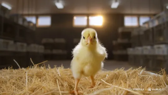 Proud Chick Showcases High-Quality Breeding and Care – AI Generated Video | Hailuo AI