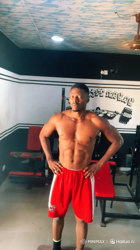 Fit Man in Unique Personal Gym with Customized Mercedes – AI Generated Video | Hailuo AI