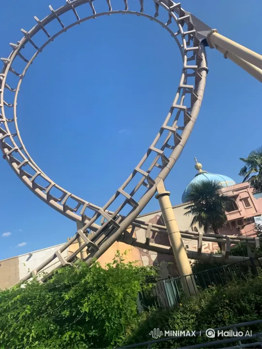 Roller Coaster Disaster: Loop to Catastrophic Crash – AI Generated Video | Hailuo AI