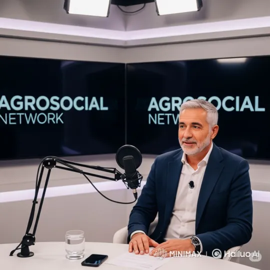 Distinguished Man Prepares for Presentation in Recording Studio – AI Generated Video | Hailuo AI
