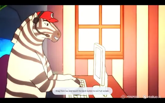 Cartoon Zebra Joyfully Playing a Video Game – AI Generated Video | Hailuo AI