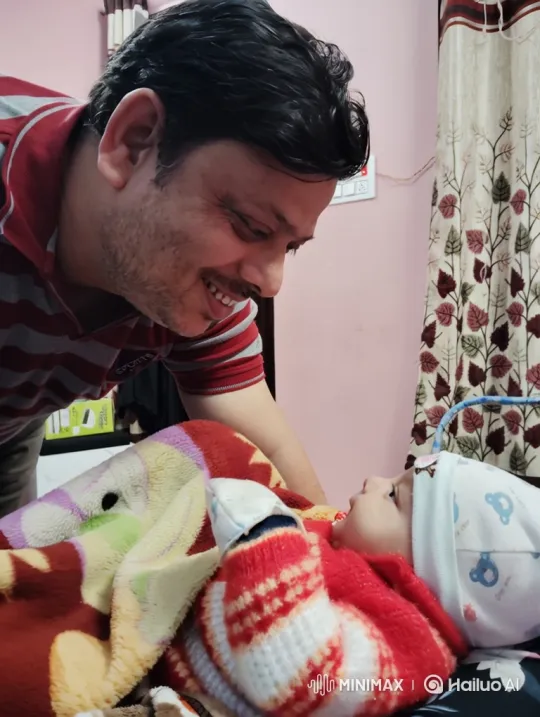 Intimate Bond: Man and Baby Share a Tender Moment – AI Generated Video | Hailuo AI
