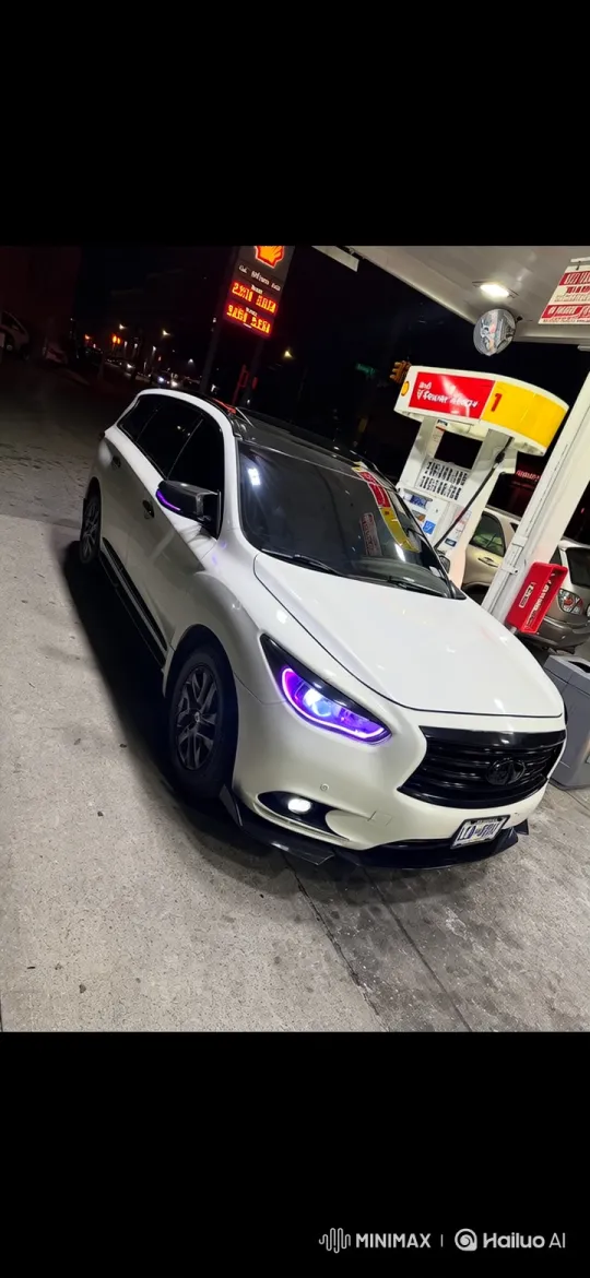 Custom White SUV Transforms with Air Suspension at Night – AI Generated Video | Hailuo AI
