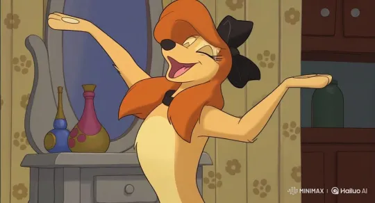 Muscular Female Dog Flexes in Princess Dress – AI Generated Video | Hailuo AI