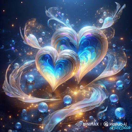 Luminous Hearts Dance in Cosmic Romance – AI Generated Video | Hailuo AI