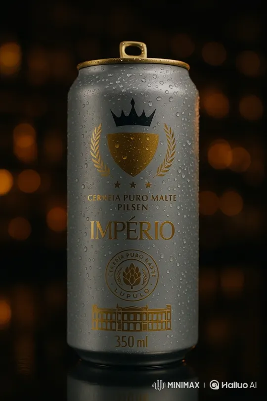 Imperio Pilsen Beer Can: Rotating Close-Up with Frosty Effects – AI Generated Video | Hailuo AI
