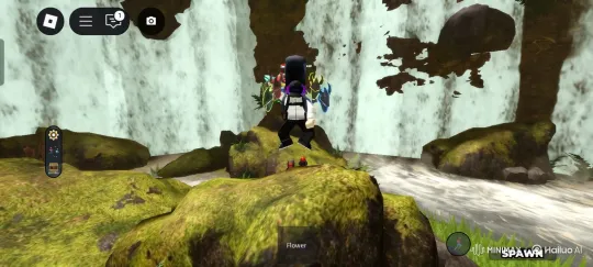 Character Jumps Across Waterfall in Lush Landscape – AI Generated Video | Hailuo AI