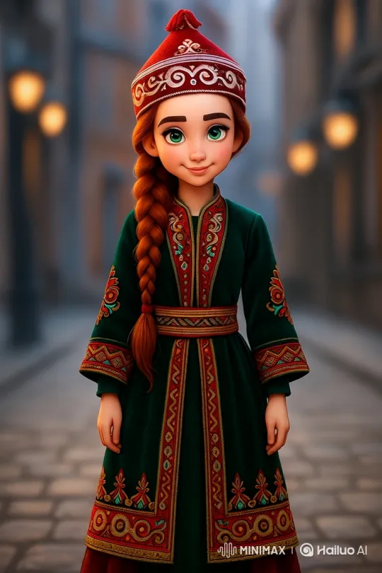 Young Girl in Embroidered Attire Performs Graceful Dance – AI Generated Video | Hailuo AI
