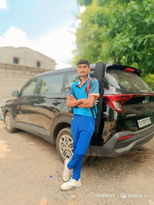 Young Man Reflects in Nature with Car Background – AI Generated Video | Hailuo AI