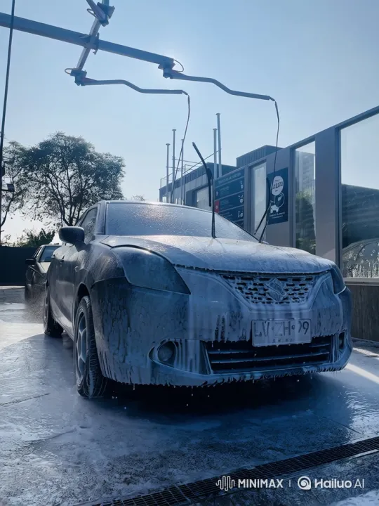 Car Wash Transformation: From Soapy Foam to Shiny Finish – AI Generated Video | Hailuo AI