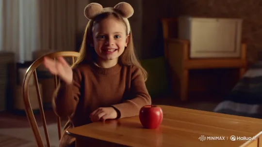 Girl Transforms Apple into Banana with Magic – AI Generated Video | Hailuo AI