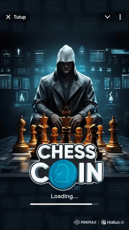 Futuristic Chess Coin Game Loading Screen – AI Generated Video | Hailuo AI
