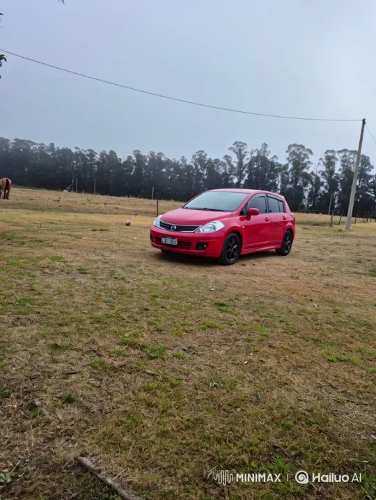 Red Hatchback Transforms with Air Suspension in Field – AI Generated Video | Hailuo AI