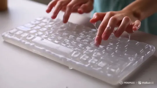 Slimy Slime Keyboard Typing Simulation – AI Generated Video | Hailuo AI
