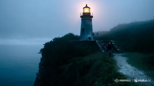 Ava's Journey to Discover an Old Lighthouse's Secrets – AI Generated Video | Hailuo AI