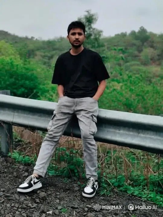 Contemplative Young Man Reflects on Scenic Landscape – AI Generated Video | Hailuo AI