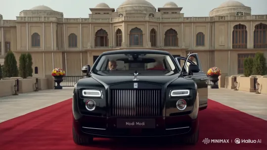 Indian Prime Minister Narendra Modi Arrives in Luxury – AI Generated Video | Hailuo AI