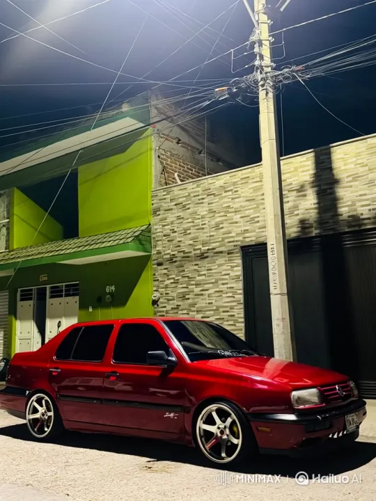 Red Sedan Demonstrates Low-Profile Suspension – AI Generated Video | Hailuo AI