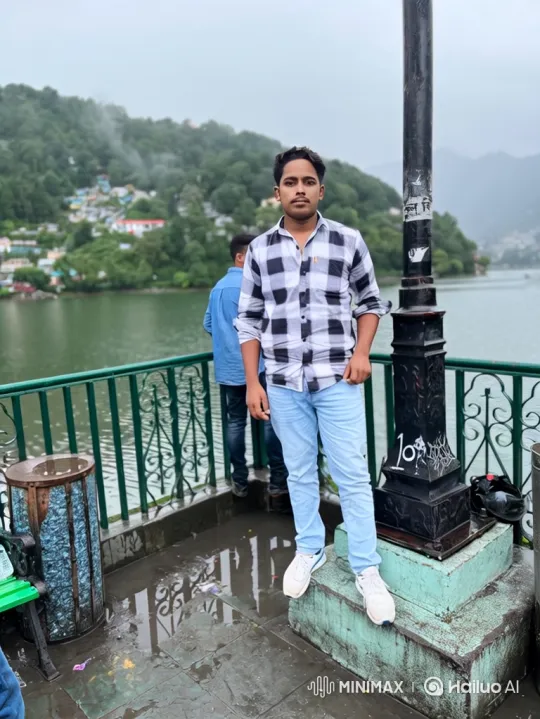 Young Man Meets Older Gentleman by Lake in Formal Greeting – AI Generated Video | Hailuo AI