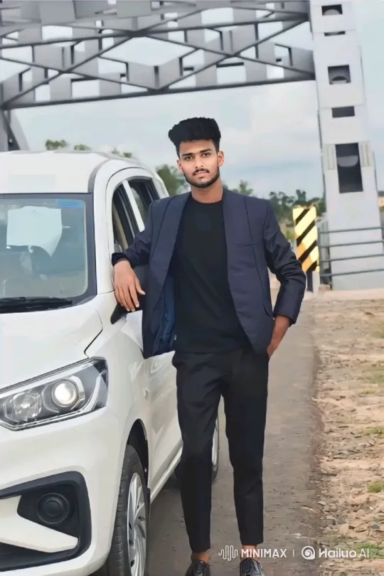 Stylish Young Man Poses by Car, Shows Confidence – AI Generated Video | Hailuo AI