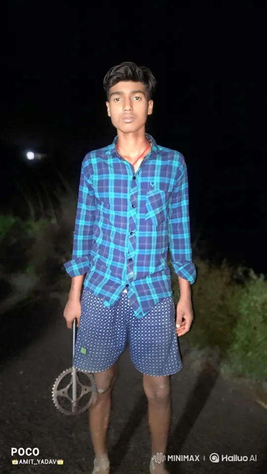 Young Man Meets Elderly Figure Resembling Modi on Dark Road – AI Generated Video | Hailuo AI