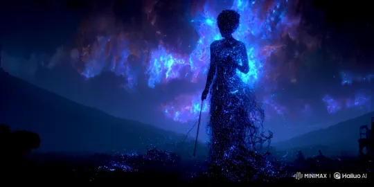 Surreal Astral Desert: Cosmic Violinist's Dust Ballet – AI Generated Video | Hailuo AI