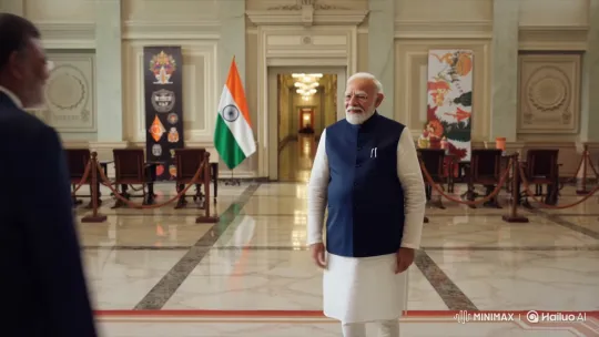 Formal Handshake with PM Narendra Modi – AI Generated Video | Hailuo AI