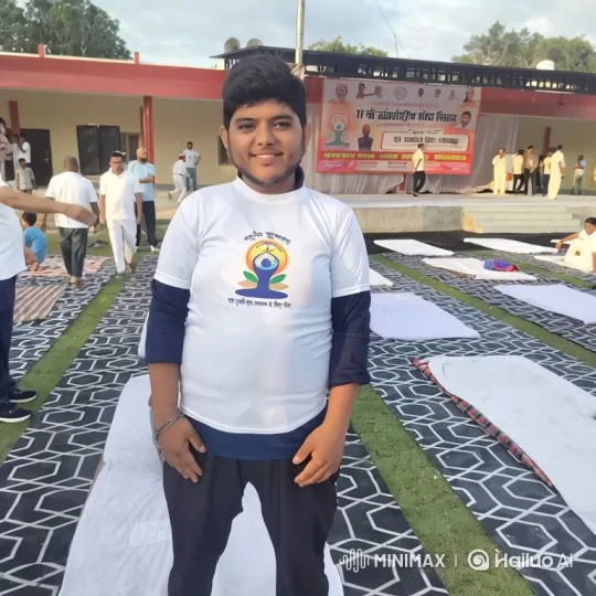 Young Man Smiles Outdoors During Community Event – AI Generated Video | Hailuo AI