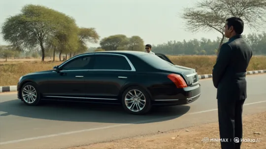 Indian PM Modi greets person on roadside in daylight – AI Generated Video | Hailuo AI