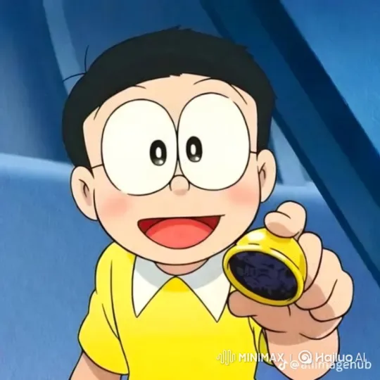 Animated Boy Showcases Golden Bell in Tracking Shot – AI Generated Video | Hailuo AI