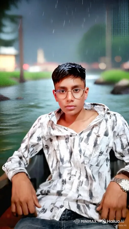Transformation to Narendra Modi in a Steady Rainy Scene – AI Generated Video | Hailuo AI
