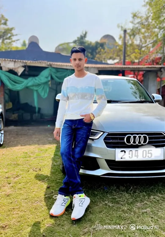 Young Man Meets Older Figure Amidst Luxury Cars – AI Generated Video | Hailuo AI