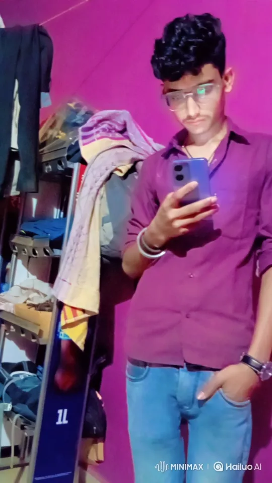 Young Man Takes Mirror Selfie in Colorful Room – AI Generated Video | Hailuo AI