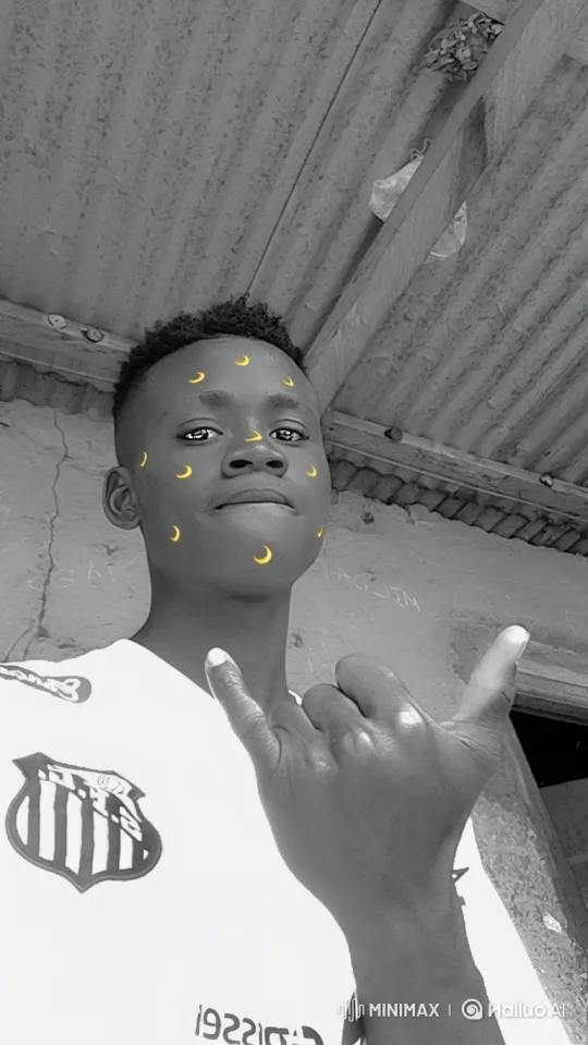 Young Black Man in 'Shaka' Pose with Digital Moons – AI Generated Video | Hailuo AI