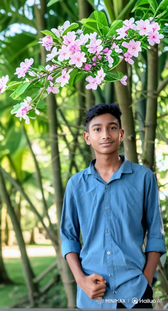 Romantic Serenity: Boy and Girl in Golden Hour Park – AI Generated Video | Hailuo AI
