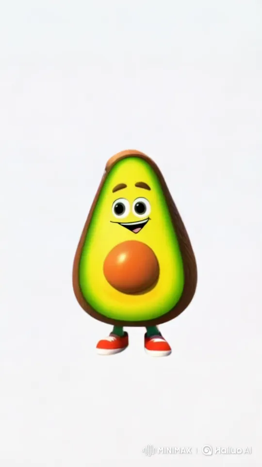 Avocado Character Buys Birthday Cake at Bright Shop – AI Generated Video | Hailuo AI