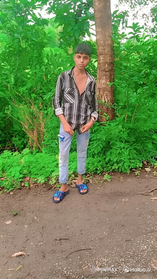 Young Man in Nature, Gradual Shift to Gentle Smile – AI Generated Video | Hailuo AI