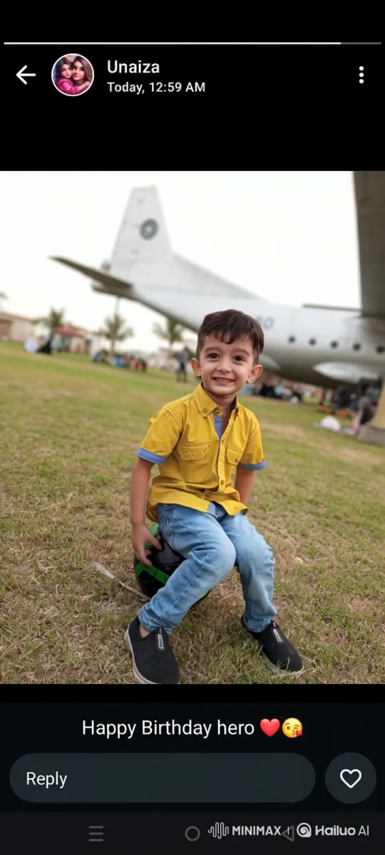 Boy Walks to and Flies Away in Airplane – AI Generated Video | Hailuo AI