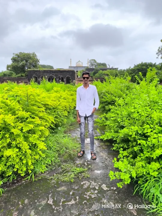 Young Man Meets Older Gentleman Amidst Greenery and History – AI Generated Video | Hailuo AI
