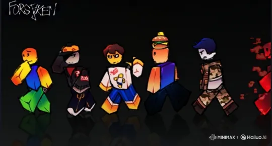 Blocky Characters Brawl Over a Pizza Surprise – AI Generated Video | Hailuo AI